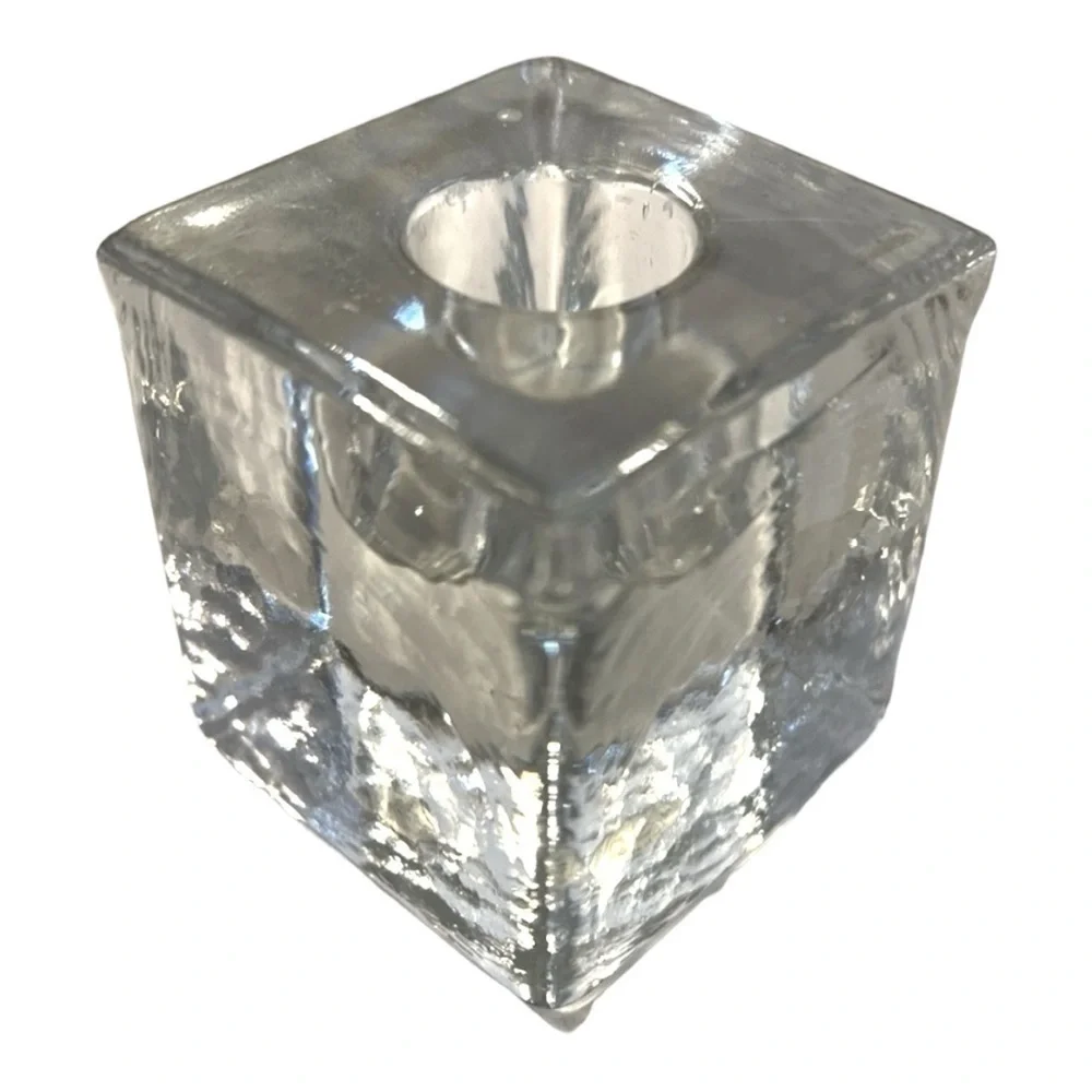 1980s Vintage Postmodern Blenko-Style Candlestick